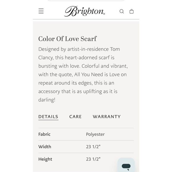 Brighton All You Need Is Love Scarf - Picture 6 of 6